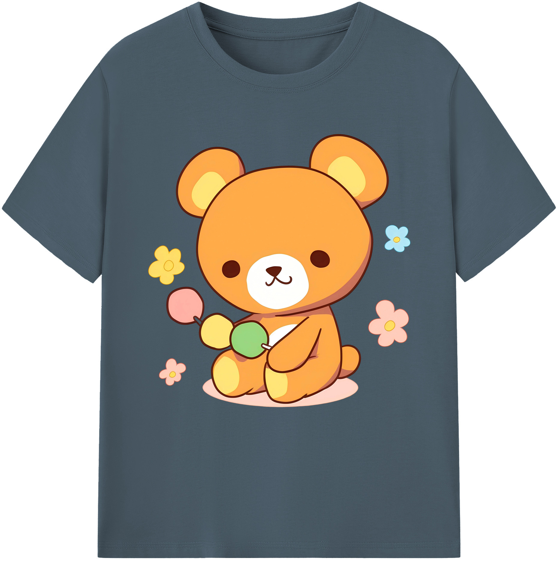 （画像用） リラックマ リラックマ キイロイトリ Rilakkuma Korilakkuma Kiiroitori 綿100％半袖Tシャツ（フロントプリント）